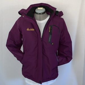 Women's Moerdeng Purple water proof Insulated Hooded Winter Parka